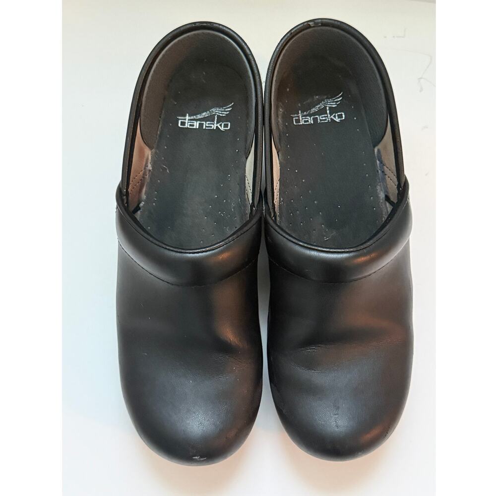 Dansko Professional Black Leather Clogs Size 38 Nurse Chef Shoes w/Box